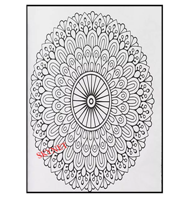 Neu Mandalas Erwachsene Für Erwachsene Farbenbuch A4 Anti-Stress-Therapie Alle Altersgruppen 3