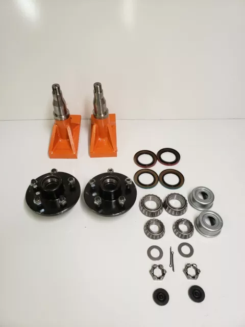 5 x 5.5 Lug Superior Shipping Container Wheels, Bolt-on Spindle Kit