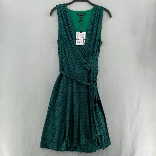 41Hawthorn Dress Women's Sz S Green Tristana Essential Knit Faux Wrap Stretch