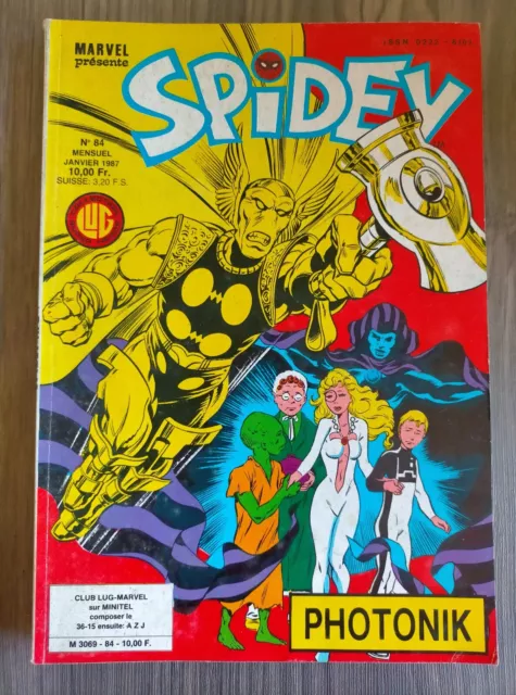 SPIDEY  n°  84  LUG MARVEL  LES X-MEN 1987