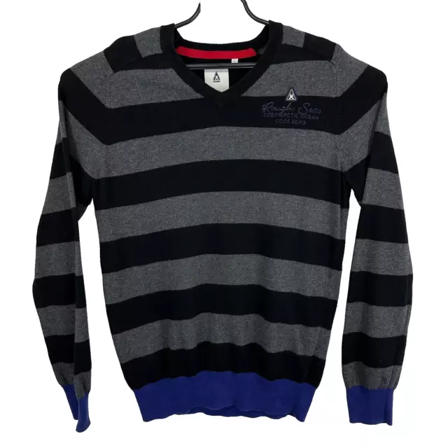 GAASTRA Jumper Para Hombre GRANDE Multicolor Suéter Cuello en V Rayas Algodón Cachemira