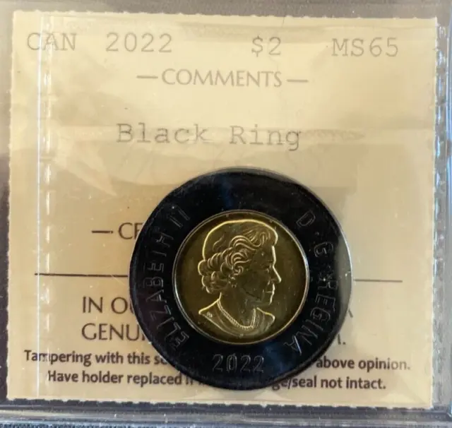 Canada - 2 Dollars - 2022 - Black Ring - ICCS Certified - MS-65