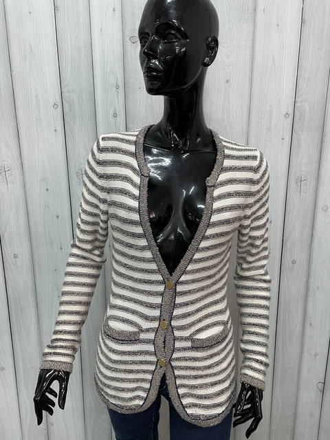 Cardigan Femme Banana Republic En Laine Gris - Taille S - Neuf Sans étiquettes