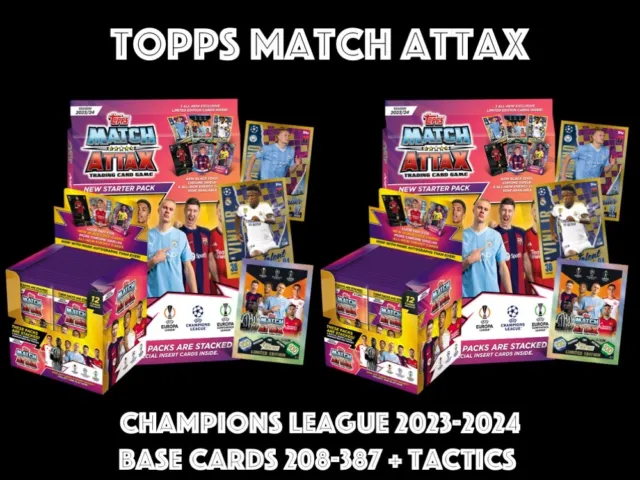 Topps Match Attax 2023/24 2024 Champions League Base Cards #208 - #307 Tactics