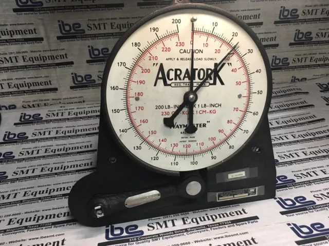 AcraTork Dial Torque Analyzer 0-200lbf Model L2-S2-MP w/Warranty