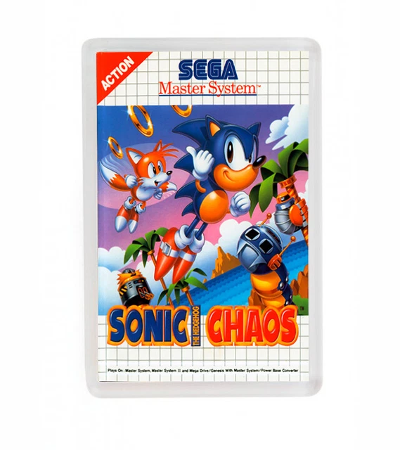 SONIC CHAOS THE Hedgehog Sega Master System Fridge Magnet Iman Nevera ...