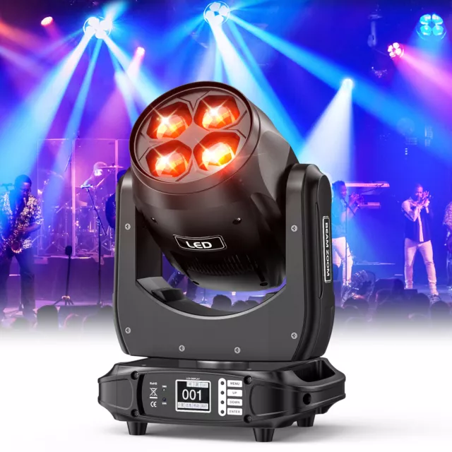 200W RGBW 4 LED Beam Moving Head Lichteffekte Bühnenlicht Disco Spot Partylicht