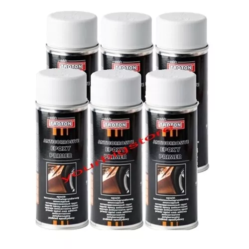 Epoxy Grundierung Spray 6 x 400ml Grau Primer Korrosionschutz Epoxyd  Troton