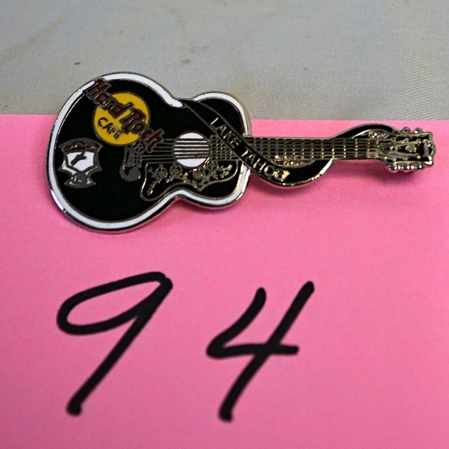 Hard Rock Cafe LAKE TAHOE 1998 ELVIS PRESLEY Black GUITAR PIN Dead Rocker NEW