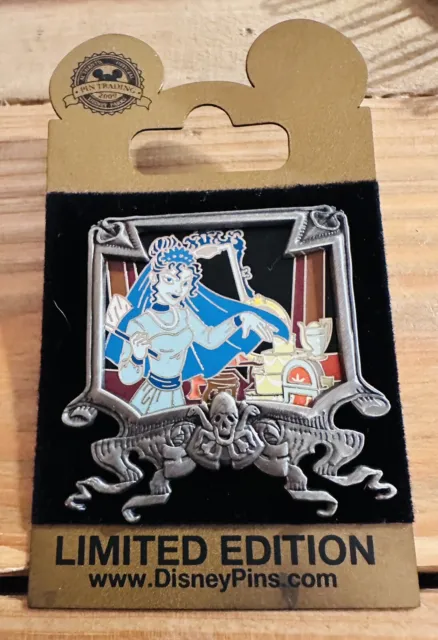 Disney WDW Gold Card Pin 72260 The Haunted Mansion Ghost Bride Constance LE 1000