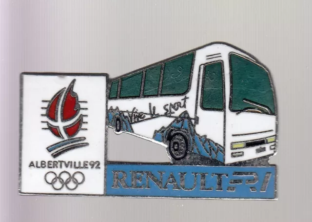 RARE PINS PIN'S .. Olympique Olympic Albertville 1992 Camion Bus Car ...