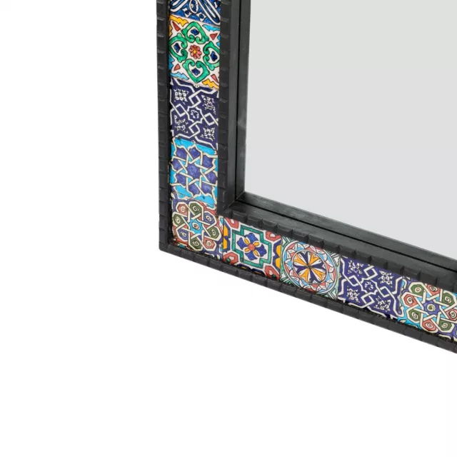 Espejo árabe de azulejos en madera de pino 3
