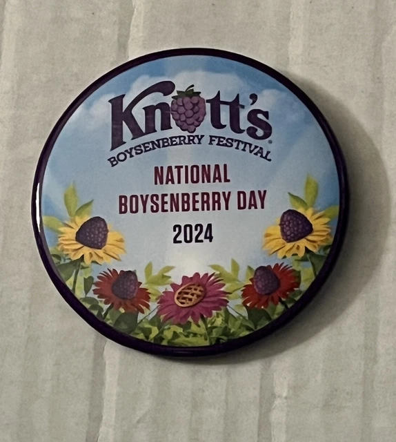 NEW 2024 KNOTT'S Berry Farm Exclusive National Boysenberry Day Badge