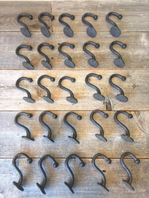 25 Cast Iron Rustic Hooks U Shape U-Shape Coat Hat Pots And Pans Kitchen Bath