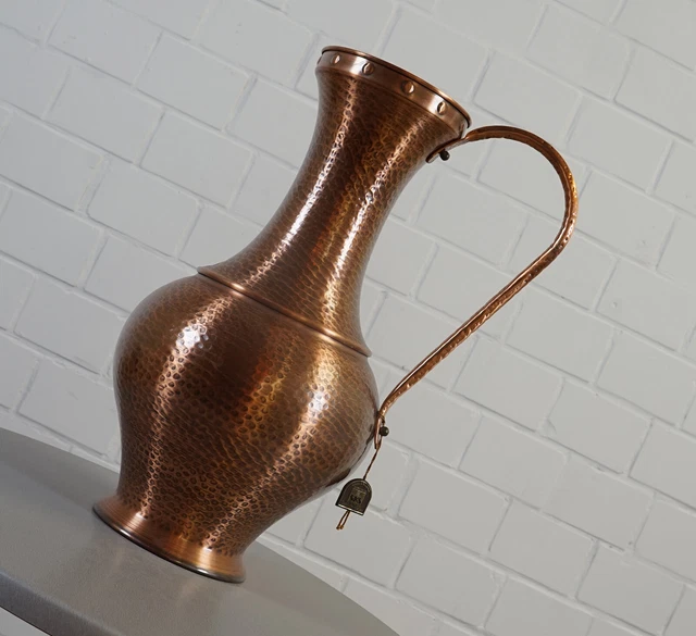 Vase pot deux anses en cuivre, Villedieu (marque déposée) - Décoration