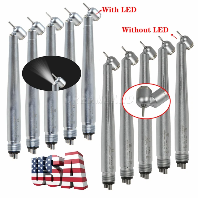 1-5 NSK Style Turbina Dental 45 Degree Surgical High Speed Handpiece (LED) 4Hole