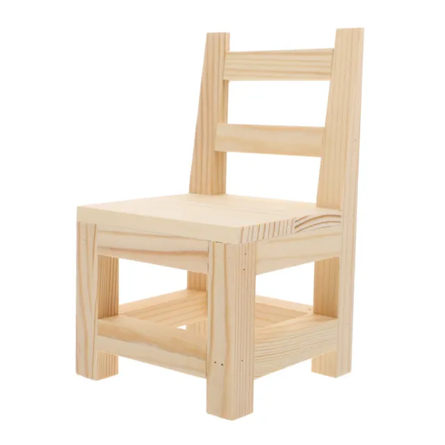 Sedia in legno sedia a dondolo in mini sgabello non trattato tazza di cartone