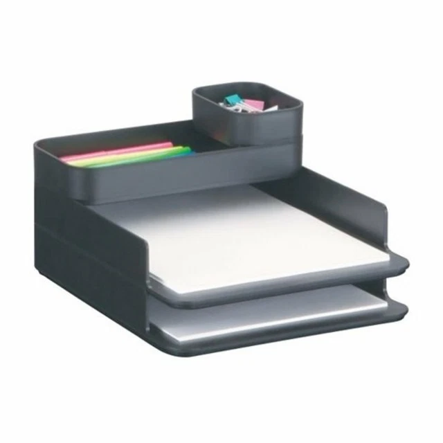 Safco Plastic Desk Organizer in Black