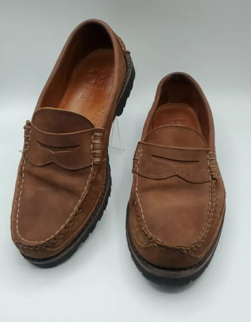 Allen Edmonds Sequoia Men's Leather Penny Loafers Slip- On Shoes Size 10 E