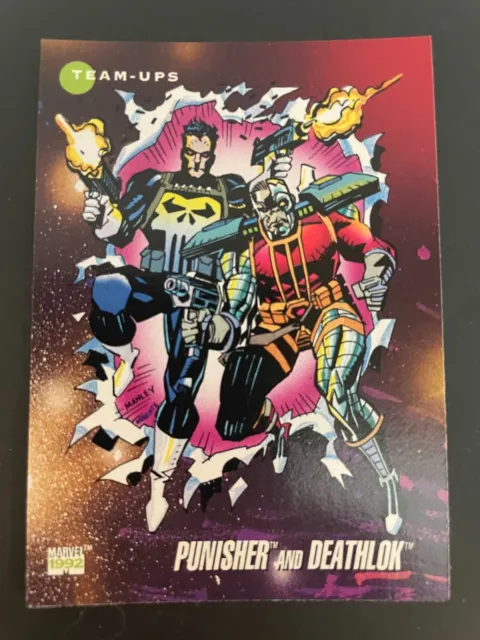 PUNISHER & DEATHLOK / 1992 Marvel Universe Series 3 (Impel) BASE Card #86