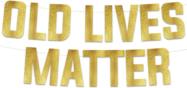 Funny Birthday Gold Glitter Banner – Birthday and Retirement Party Supplies, Ide