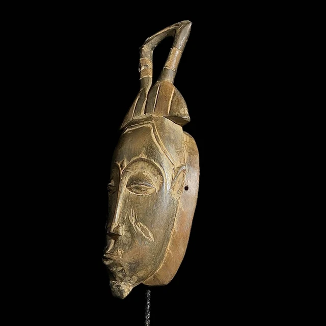 African Mask Tribal Face Mask Wood Hand Carved Wall Hanging guro mask -8004
