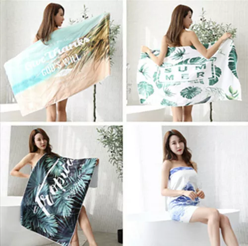 Microfiber Beach Towel Thin Quick -Fast Dry Super Absorbent Lightweigt