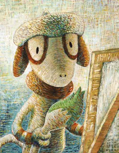 Pokémon Center x Van Gogh Smeargle Inspired Painter Self Portrait  - 8x10 Photo