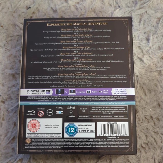HARRY POTTER - Complete 8 Film, 16 Disc Collection Blu Ray. £16.32 ...