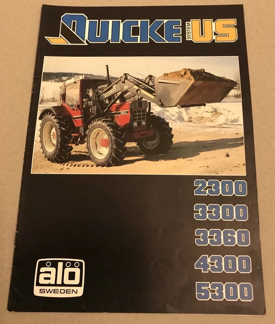 QUICKE FRONT LOADER Range System US alo Sweden Original 1984 Sales Brochure  26.44 - PicClick UK