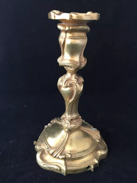 Bougeoir Bonze Doré Style Louis XV XIX Candlestick Antique French