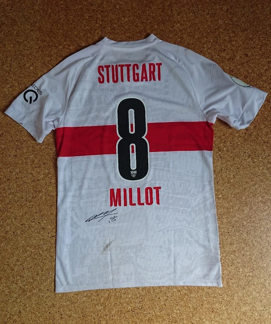 VfB Stuttgart Spielertrikot matchworn Millot DFB-Pokal 22/23 signiert