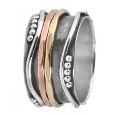 Designer Spinner Ring 925 Sterling Silver Ring Handmade Ring Wide Ring EE-870