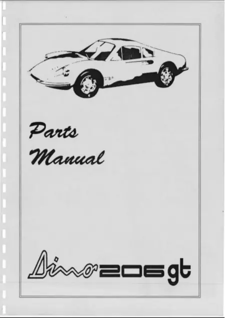 Ferrari DINO 246 GT Spare Part Catalogue