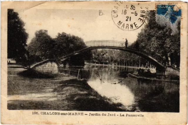 CPA CHALONS-sur-MARNE Jardin du Jard La Passerelle (491010)