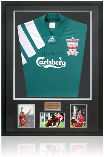 Robbie Fowler Liverpool Legend Hand Signed Framed Shirt AFTAL COA