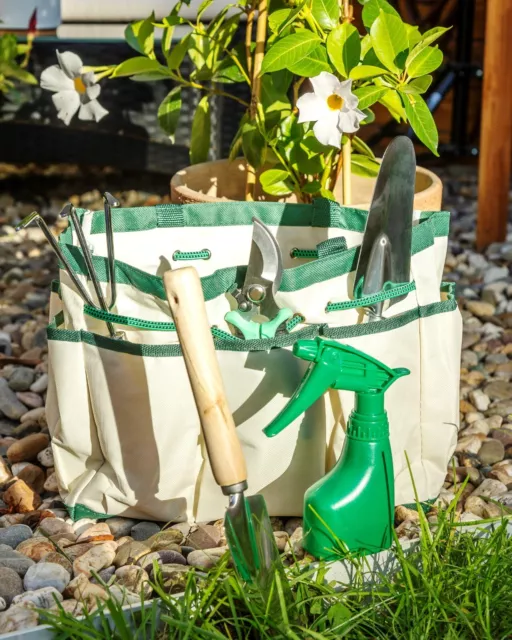 Garten Werkzeug mit Gartengeräte Organizer Handtasche GartenwerkzeugSet 6 Stück