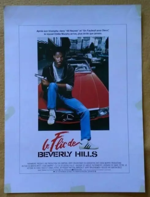 LE FLIC DE BEVERLY HILLS 1 (1984)  ..   affichette synopsis dossier presse