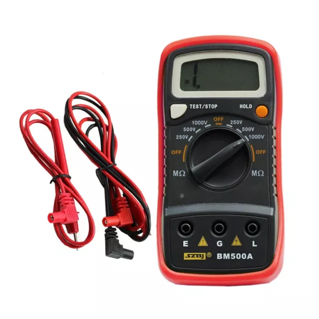 1000V 1999M BM500A Resistance Tester Digital Insulation Meter Megohmmeter Megger