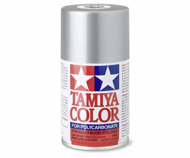 Pintura en pulverización Tamiya Lexan PS-12 plata policarbonato 100 ml