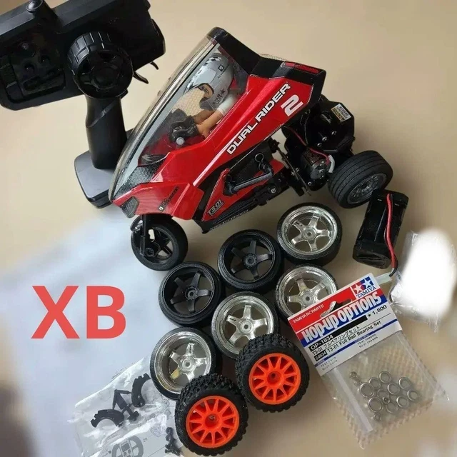 TAMIYA DUAL RIDER 1/8 RC Trike Full Bearings Eagle Racing Aluminum ...