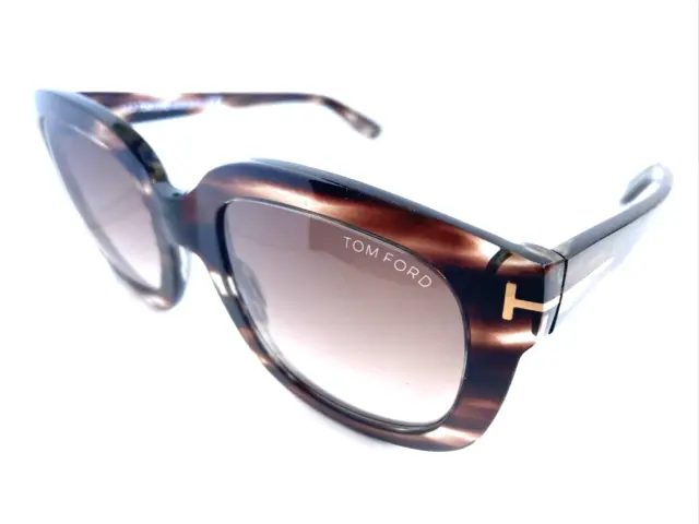 New Tom Ford 53mm 53-23-140 Havana Women's Oversized Sunglasses