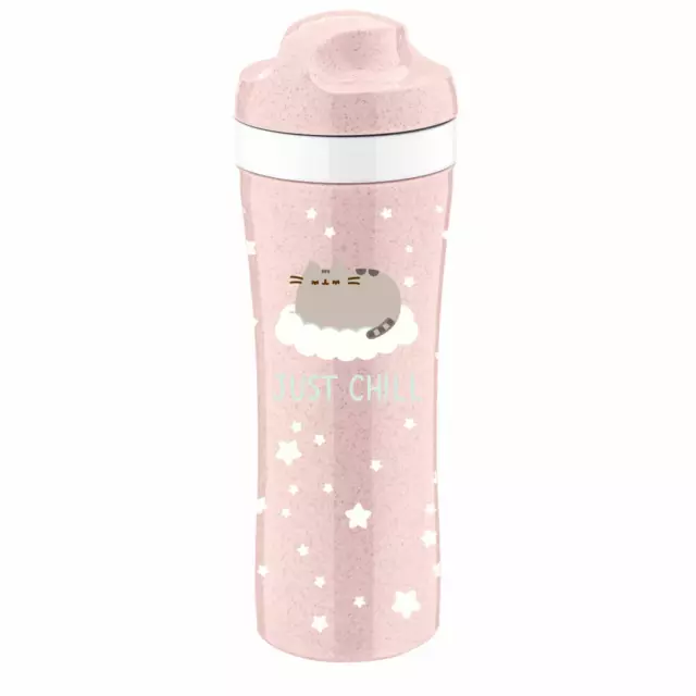 Koziol Gourde Oase Pusheen Just Chill, plastique, Organic Pink, 425 ml