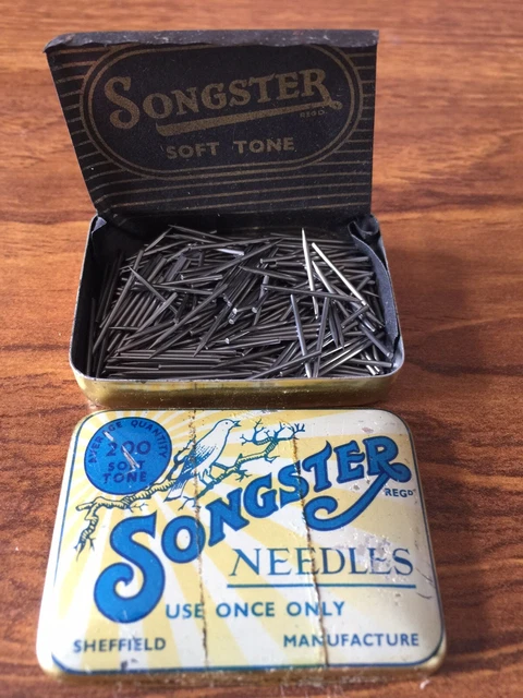 Vintage Songster Gramaphone Needles Soft Tone In Tin Made In Sheffield