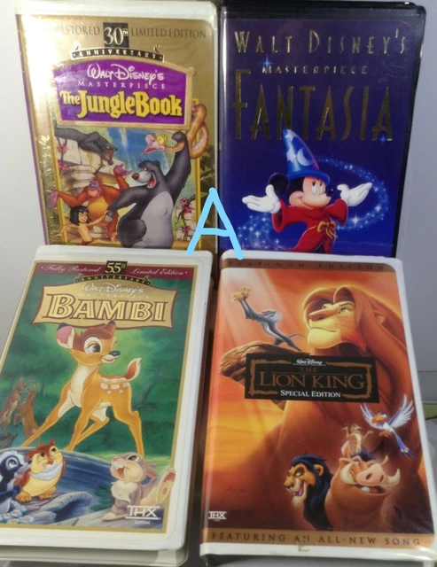 Vhs Package WALT DISNEY VHS Tapes - 4 Great Children's Packages to Choose From ...