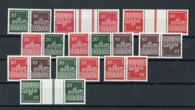 BERLIN-ZDR BRANDENBURGER TOR 10 ZUSAMMENDRUCK kpl. ** !!! (152512)