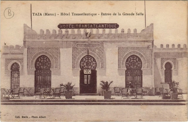 CPA AK TAZA - Hotel Transatlantique Entrée de la Grande Salle MAROC (669618)