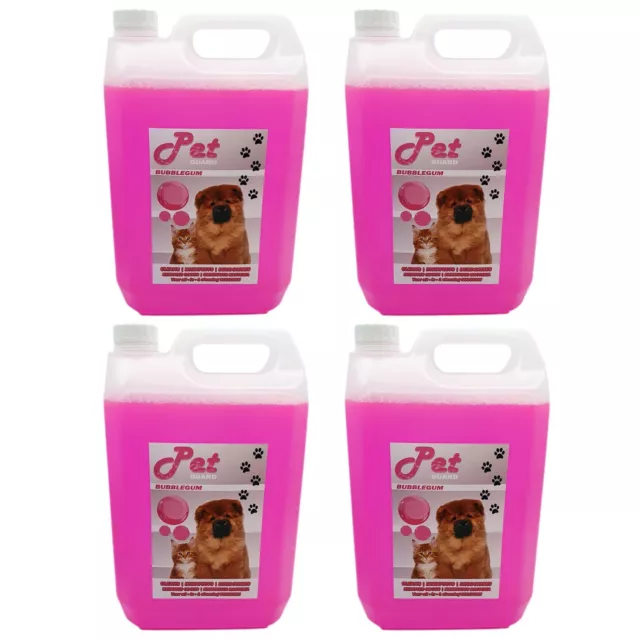 Pet Cattery Kennel Disinfectant Deodoriser Cleaner Pet GUARD 4 x 5L Bubblegum