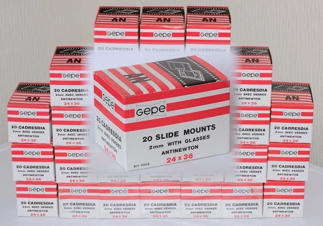 AP CS II Glassless Slide Mounts 5x5 (24x36cm) Box Of 100, Hinged Back, UK Stock, NEW-1160803