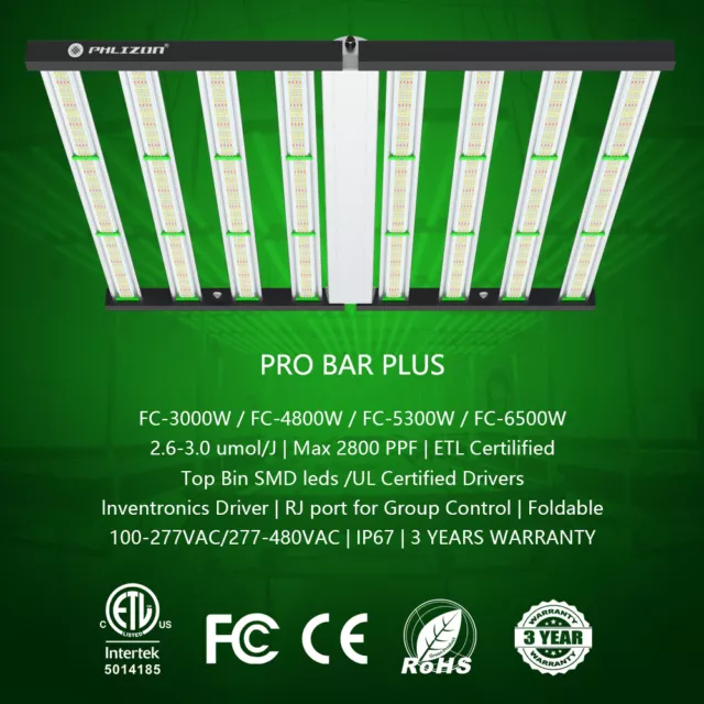 450W 640W 1000W Foldable Commercial Led Bar Grow Light Full Spectrum ...
